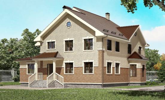 300-004-Л Проект двухэтажного дома, классический коттедж из газобетона Темрюк | Проекты домов от House Expert