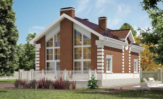 160-009-П Проект двухэтажного дома мансардой, уютный дом из поризованных блоков Темрюк | Проекты домов от House Expert