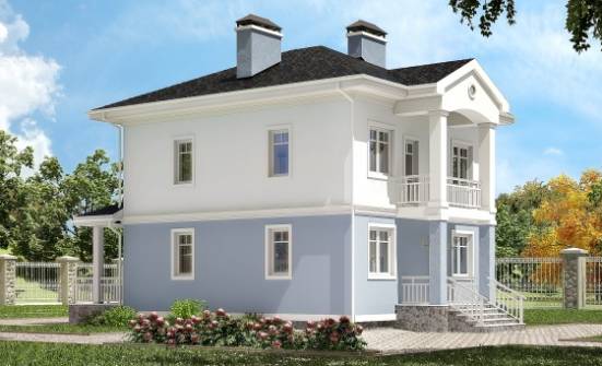 120-001-П Проект двухэтажного дома, красивый домик из газобетона Темрюк | Проекты домов от House Expert