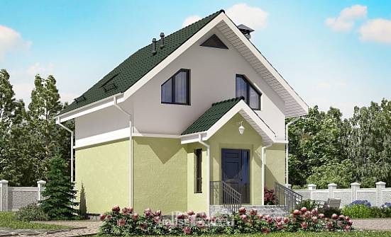 070-001-П Проект двухэтажного дома с мансардой, классический дом из бризолита Темрюк | Проекты домов от House Expert