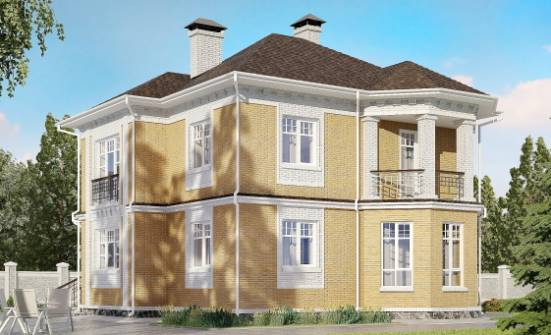 160-001-Л Проект двухэтажного дома, красивый коттедж из поризованных блоков Темрюк | Проекты домов от House Expert