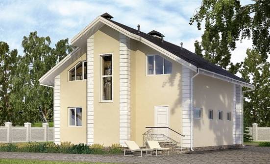 150-002-Л Проект двухэтажного дома с мансардой, гараж, простой дом из пеноблока Темрюк | Проекты домов от House Expert