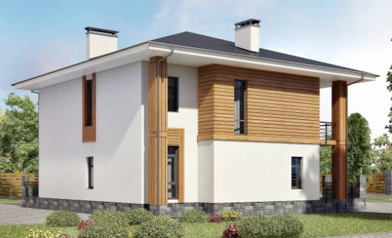 180-015-П Проект двухэтажного дома, небольшой домик из поризованных блоков Темрюк | Проекты домов от House Expert
