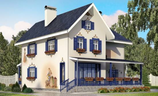180-003-П Проект двухэтажного дома, экономичный домик из кирпича Темрюк | Проекты домов от House Expert