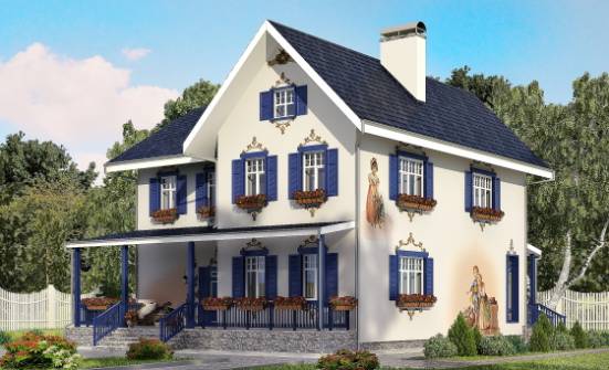 180-003-П Проект двухэтажного дома, экономичный домик из кирпича Темрюк | Проекты домов от House Expert