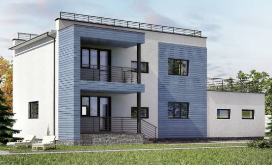180-012-Л Проект двухэтажного дома и гаражом, просторный дом из кирпича Темрюк | Проекты домов от House Expert