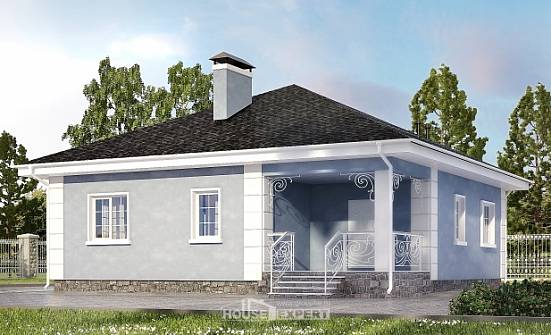 100-001-П Проект одноэтажного дома, уютный домик из бризолита Темрюк | Проекты домов от House Expert