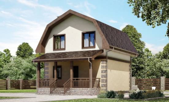 070-004-П Проект двухэтажного дома с мансардой, крохотный коттедж из газобетона Темрюк | Проекты домов от House Expert