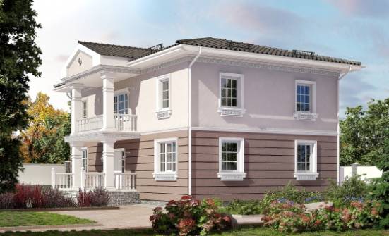 210-005-П Проект двухэтажного дома, средний дом из твинблока Темрюк | Проекты домов от House Expert