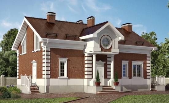 160-009-П Проект двухэтажного дома мансардой, уютный дом из поризованных блоков Темрюк | Проекты домов от House Expert
