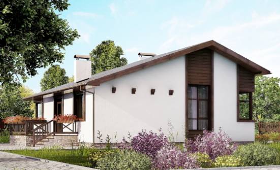 110-003-П Проект одноэтажного дома, уютный загородный дом из пеноблока Темрюк | Проекты домов от House Expert