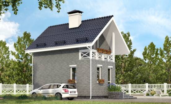 045-001-П Проект двухэтажного дома мансардой, миниатюрный дом из газосиликатных блоков Темрюк | Проекты домов от House Expert