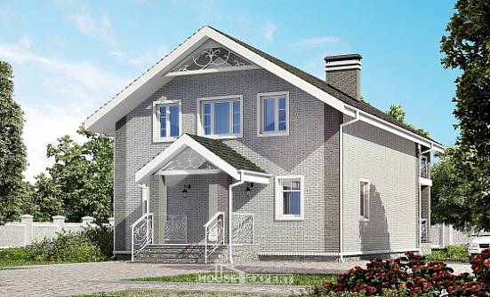 150-007-П Проект двухэтажного дома с мансардным этажом, небольшой загородный дом из арболита Темрюк | Проекты домов от House Expert