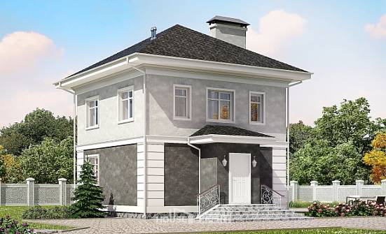 090-003-П Проект двухэтажного дома, простой домик из бризолита Темрюк | Проекты домов от House Expert