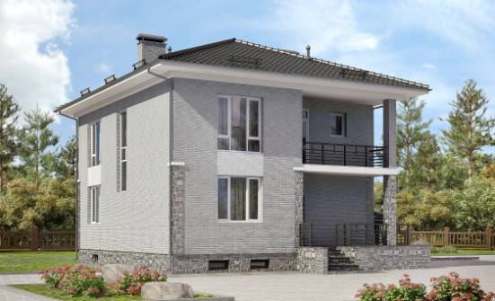 275-004-П Проект трехэтажного дома, гараж, большой коттедж из кирпича Темрюк | Проекты домов от House Expert