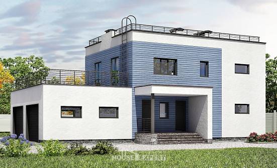 180-012-Л Проект двухэтажного дома и гаражом, просторный дом из кирпича Темрюк | Проекты домов от House Expert