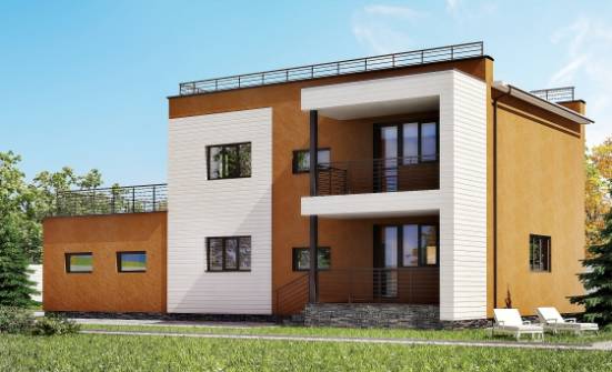 180-012-П Проект двухэтажного дома и гаражом, просторный дом из кирпича Темрюк | Проекты домов от House Expert
