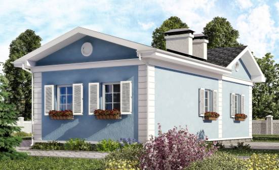 090-004-П Проект одноэтажного дома, бюджетный дом из керамзитобетонных блоков Темрюк | Проекты одноэтажных домов от House Expert
