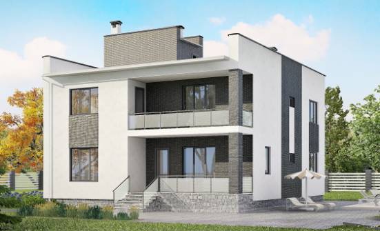 225-001-П Проект двухэтажного дома, современный загородный дом из блока Темрюк | Проекты домов от House Expert