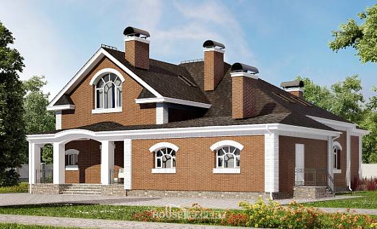 400-003-П Проект двухэтажного дома мансардой, уютный дом из газосиликатных блоков Темрюк | Проекты домов от House Expert
