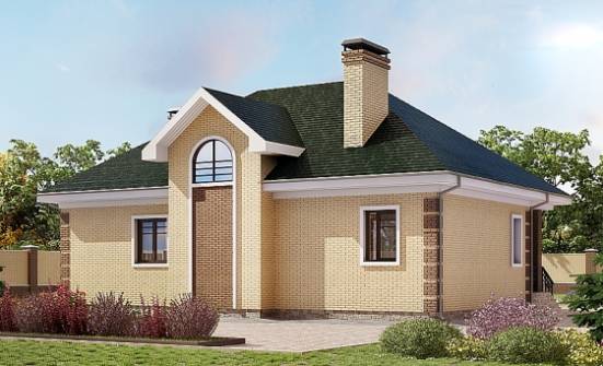 150-013-Л Проект двухэтажного дома мансардой, компактный домик из кирпича Темрюк | Проекты домов от House Expert