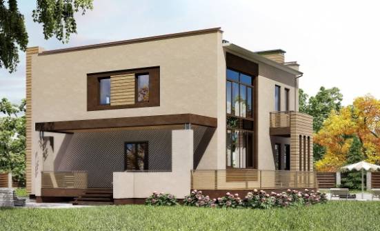 220-003-Л Проект двухэтажного дома, гараж, уютный дом из поризованных блоков Темрюк | Проекты домов от House Expert