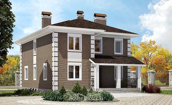 185-002-П Проект двухэтажного дома, уютный домик из твинблока Темрюк | Проекты домов от House Expert