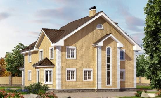 320-003-Л Проект двухэтажного дома, огромный домик из теплоблока Темрюк | Проекты домов от House Expert