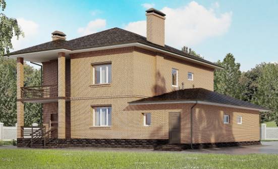 245-003-Л Проект двухэтажного дома и гаражом, красивый дом из кирпича Темрюк | Проекты домов от House Expert