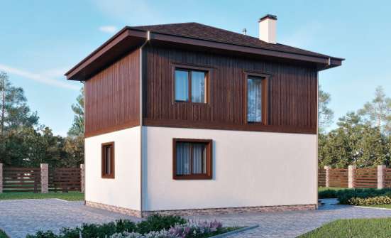 100-006-Л Проект двухэтажного дома, недорогой домик из пеноблока Темрюк | Проекты домов от House Expert
