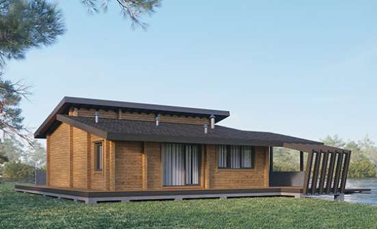 100-007-П Проект бани из дерева Темрюк | Проекты одноэтажных домов от House Expert