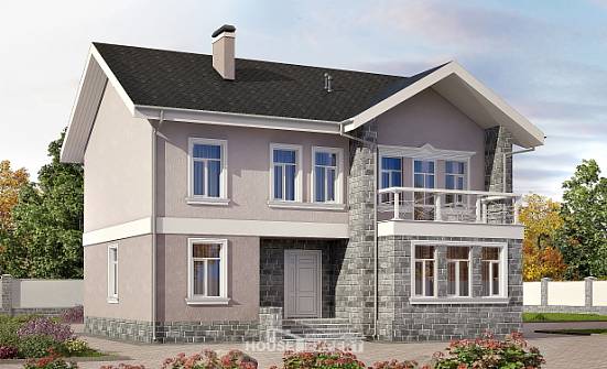 170-008-П Проект двухэтажного дома, простой домик из блока Темрюк | Проекты домов от House Expert
