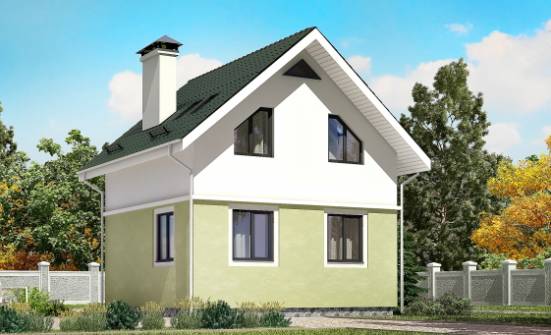070-001-П Проект двухэтажного дома с мансардой, классический дом из бризолита Темрюк | Проекты домов от House Expert