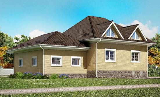 400-001-П Проект трехэтажного дома мансардой и гаражом, просторный домик из поризованных блоков Темрюк | Проекты домов от House Expert