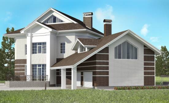 410-001-П Проект двухэтажного дома и гаражом, классический загородный дом из кирпича Темрюк | Проекты домов от House Expert