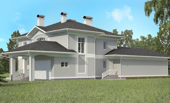 360-001-П Проект двухэтажного дома и гаражом, просторный коттедж из кирпича Темрюк | Проекты домов от House Expert