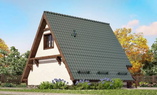 070-003-П Проект двухэтажного дома с мансардой, скромный коттедж из бревен Темрюк | Проекты домов от House Expert