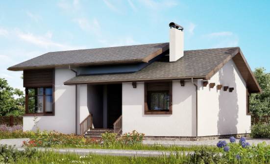 110-003-П Проект одноэтажного дома, уютный загородный дом из пеноблока Темрюк | Проекты домов от House Expert