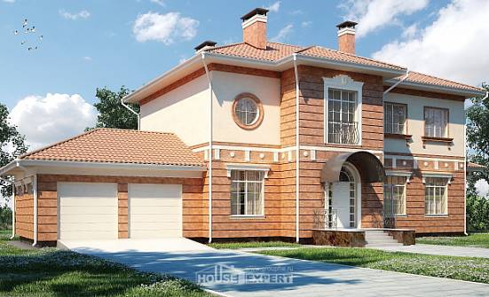 285-001-Л Проект двухэтажного дома, гараж, классический дом из кирпича Темрюк | Проекты домов от House Expert