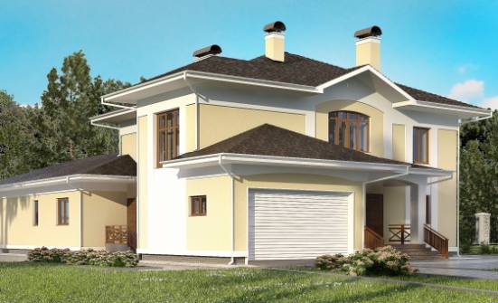 375-002-Л Проект двухэтажного дома и гаражом, просторный загородный дом из кирпича Темрюк | Проекты домов от House Expert