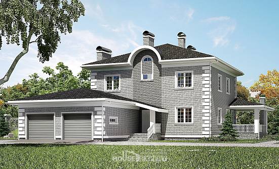 245-004-Л Проект двухэтажного дома и гаражом, средний дом из кирпича Темрюк | Проекты домов от House Expert