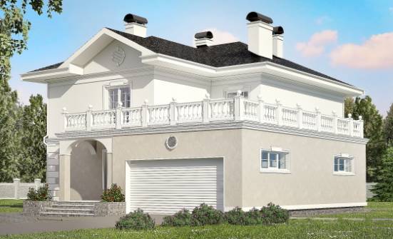 340-002-П Проект двухэтажного дома и гаражом, классический загородный дом из кирпича Темрюк | Проекты домов от House Expert