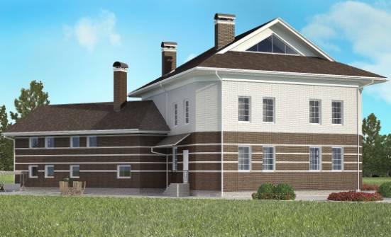 410-001-П Проект двухэтажного дома и гаражом, классический загородный дом из кирпича Темрюк | Проекты домов от House Expert