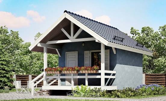 020-001-Л Проект одноэтажного дома, маленький домик из дерева Темрюк | Проекты домов от House Expert