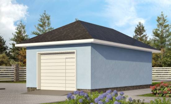 040-001-Л Проект гаража из бризолита Темрюк | Проекты одноэтажных домов от House Expert