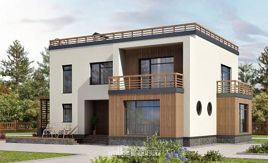 215-002-Л Проект двухэтажного дома, уютный коттедж из арболита Темрюк | Проекты домов от House Expert