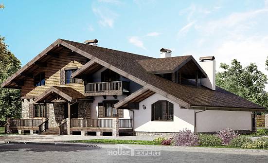 320-002-П Проект двухэтажного дома с мансардой, большой загородный дом из кирпича Темрюк | Проекты домов от House Expert