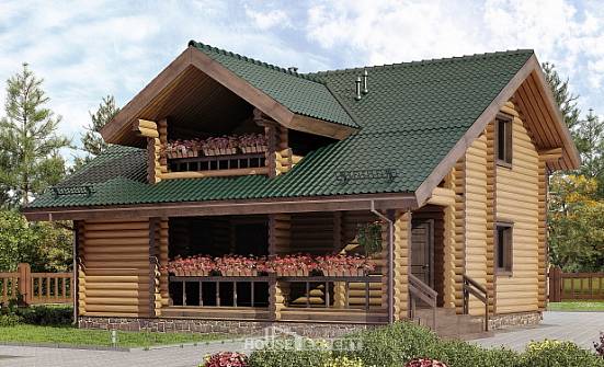 110-005-П Проект двухэтажного дома мансардой, небольшой загородный дом из дерева Темрюк | Проекты домов от House Expert