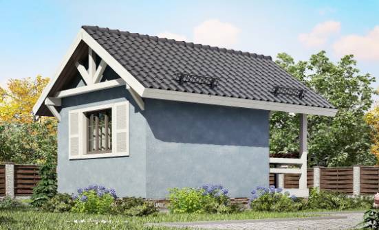 020-001-П Проект одноэтажного дома, миниатюрный дом из бревен Темрюк | Проекты одноэтажных домов от House Expert