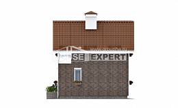045-001-Л Проект двухэтажного дома с мансардой, миниатюрный дом из блока Темрюк, House Expert